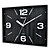 levne Moderní/současné nástěnné hodiny-TELESONIC ™ 13 &quot;x16&quot; styl čtvercový tvar kovové pruhy na pozadí Super mute nástěnné hodiny