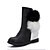 cheap Women&#039;s Shoes-Women&#039;s Flat Heel Suede 10.16-15.24 cm / Booties / Ankle Boots Fall / Winter Black / White