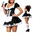 cheap Sexy Uniforms-Women&#039;s Fifty Shades Maid Costume Career Costumes Maid Uniforms Sex Cosplay Costume Party Costume Sexy Costumes Patchwork Dress Bow Tie