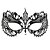 baratos Acessórios-Máscara Sexy Goddess Estilo Black Metal Halloween Masquerade