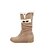 cheap Women&#039;s Boots-Women&#039;s Suede Fall / Winter Wedge Heel 25.4-30.48 cm / Mid-Calf Boots Buckle Almond / Black