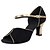 olcso Latin cipők-Női Latin Bőrutánzat Magassarkú Vaskosabb sarok Fekete 5,08 cm - 6,98 cm