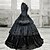billige Lolitakjoler-Gotisk Lolita Victoriansk Dame Kjoler Cosplay Langærmet Lang Længde Halloween Kostumer