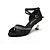 cheap Latin Shoes-Women&#039;s Latin Satin Sandal Heel Crystal Chunky Heel Black Khaki 4&quot; &amp; Up Non Customizable