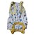 voordelige Hondenkleding-Kat Hond Jurken Cartoon Hondenkleding Puppy kleding Hondenoutfits Ademend Wit Geel Blauw Kostuum voor Girl and Boy Dog Katoen XS S M L