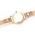 cheap Women&#039;s Watches-Mulan PU Leather Women Dress Watch with Rhinestone-127 (Beige)
