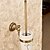 abordables Porte-brosse WC-Porte Brosse de Toilette Amovible Antique Laiton / Céramique 1 pièce - Bain d&#039;hôtel