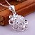 cheap Necklaces-Choker Necklace Pendant Necklace For Women&#039;s Cubic Zirconia Christmas Gifts Party Wedding Synthetic Gemstones Sterling Silver Zircon Hollow Out Flower White