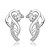 cheap Earrings-lureme® Fashion Style Silver Plated Link Shape with Zircon Stud Earrings