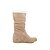 cheap Women&#039;s Boots-Women&#039;s Suede Fall / Winter Wedge Heel 25.4-30.48 cm / Mid-Calf Boots Buckle Almond / Black