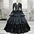 abordables Robes de Lolita-Gothique Victorien Femme Robes Cosplay Manches Longues Long Déguisement d&#039;Halloween