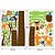 ieftine Abțibilde de Perete-Createforlife ® Cartoon copac Înălțime Grafic copii Nursery Room Wall autocolant Wall Art Decals