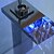 billige Vandfald Vandhaner-Håndvasken vandhane - Vandfald / LED Krom Udspredt Et Hul / Enkelt håndtag Et Hul