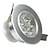 お買い得  電球-ロハス®小型5W 6000K-6500K 400LM 5-LEDコールドホワイトライト天井ランプドライバ/ W  -​​ シルバー(AC 85〜265V)