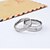 levne Fashion Ring-Pro páry Snubní prsteny Luxus minimalistický styl Módní Titanová ocel Umělé diamanty Kulatý Šperky Denní Ležérní