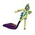 baratos Sapatos de Salto Alto de mulher-Mulheres Courino Primavera / Verão / Outono Salto Agulha Laço Amarelo / Púrpura / Social