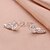 cheap Earrings-lureme® Fashion Style Silver Plated Link Shape with Zircon Stud Earrings