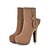 cheap Women&#039;s Boots-Women&#039;s Spring Fall Winter Platform Fashion Boots Dress Stiletto Heel Platform Bowknot Zipper Black Blue Brown Red