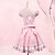 billige Lolitakjoler-Prinsesse Sweet Lolita feriekjole Kjoler Dame Jente Bomull Japansk Cosplay-kostymer Store størrelser Tilpasset Rosa Ballkjole Sløyfeknute Kortermet Medium Lengde