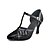 זול נעלי ריקוד-בגדי ריקוד נשים נעליים מודרניות דמוי עור סנדלים פאייטים / אבזם עקב מותאם מותאם אישית נעלי ריקוד כסף / כחול / מוזהב
