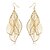 cheap Earrings-Women&#039;s Drop Earrings Hollow Leaf Statement Ladies Elegant European Long Earrings Jewelry Golden / Black / Silver For Wedding Party Daily Casual