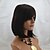 cheap Synthetic Trendy Wigs-Synthetic Wig Straight Straight With Bangs Wig Short Dark Brown / Dark Auburn 2/30H Synthetic Hair 12 inch Women&#039;s With Bangs Brown