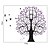 economico Adesivi murali-Createforlife ® Cartoon Albero viola con uccelli bambini Camera dei bambini Wall Sticker Wall Art Stickers