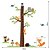 levne Samolepky na zeď-Createforlife ® Cartoon Tree Výška Graf Dětský Nursery Room Wall Sticker Wall Art Decals