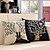 abordables Oreillers-2 pcs Coton/Lin Housse de coussin, Motif Animal Rustique