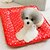 Недорогие Подстилки и одеяла для собак-Кровати Животные Коврики и подушки Компактность Красный / Желтый Котон