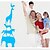 abordables Autocollants muraux-Createforlife ® Animal de bande dessinée Pyramide Toise enfants autocollant de pièce de crèche mur Wall Art Stickers