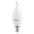 billige Elpærer-LED-stearinlyspærer 200 lm E14 CA35 7 LED Perler SMD 3528 Kold hvid 220-240 V / GMC