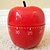 cheap Kitchen Utensils &amp; Gadgets-Red Apple Shaped Mechanical Kitchen Timer , Plastic 2.4&quot;X2.4&quot;X4.12&quot;