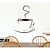 abordables Autocollants muraux-décalque de mur d&#039;autocollant de mur jiubai ™ de modèle de tasse de café, 44cm * 60cm