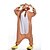 baratos Pijamas Kigurumi-Adulto Pijamas Kigurumi Urso Animal Pijamas Macacão Lã Polar Laranja Cosplay Para Homens e Mulheres Pijamas Animais desenho animado Festival / Celebração Fantasias