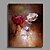 cheap Floral/Botanical Paintings-Oil Painting Hand Painted - Floral / Botanical Classic Traditional Stretched Canvas