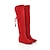 Χαμηλού Κόστους Γυναικείες Μπότες-Γυναικεία Παπούτσια Σουέτ Άνοιξη / Φθινόπωρο / Χειμώνας Τακούνι Σφήνα &gt;50.8 cm / Μπότες πάνω από το Γόνατο Κορδόνια Κόκκινο / Καφέ / Κίτρινο