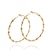 זול עגילים אופנתיים-עגילים אלגנטיים האופנה החדשה 18K מצופה זהב טוויסט של האישה חישוק לנקבה ER0326