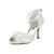 billige Høyhælte damesko-kvinners sko stiletthæl satin sandaler med volanger bryllup sko flere farger tilgjengelige
