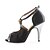 cheap Latin Shoes-Women&#039;s Dance Shoes Latin Shoes Sandal Buckle Customized Heel Customizable Black