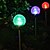 cheap Solar String Lights-Set of 2 Color Changing Solar Crackle Glass Ball Stake Light Garden lamp
