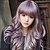 preiswerte Synthetische Perücken-Synthetic Wig Wavy Wavy With Bangs Wig Long Purple Synthetic Hair 20 inch Women&#039;s Purple