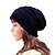 baratos Chapéu de gorro-Mulheres Festa Beanie / Slouchy Final de semana Cor Sólida Chapéu / Inverno / Vintage / Chapéu e Boné