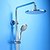 preiswerte Duscharmaturen-Duschsystem einstellen - Regenfall Moderne Chrom Duschsystem Keramisches Ventil Bath Shower Mixer Taps / Messing / Einhand Drei Löcher