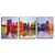 cheap Oil Paintings-Hand-Painted Abstract Three Panels Canvas Oil Painting For Home Decoration