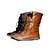 preiswerte Damenstiefel-Damen Niedriger Heel Schnürsenkel Kunstleder 20.32-25.4 cm Komfort / Springerstiefel Herbst / Winter Tan / Braun / Schwarz