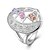 cheap Vip Deal-Meles Elegant Silver Zircon Ring