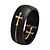 cheap Rings-Band Ring Silver / Black Gold / Black Stainless Steel Gold Plated Cross Love Personalized / Men&#039;s / Men&#039;s