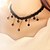 levne Módní náhrdelníky-Dámské Onyx Křišťál Vintage náhrdelník Levný dámy Gothic Křišťál Krajka Černá Náhrdelníky Šperky Pro Svatební Párty Denní Ležérní