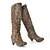 baratos Botas de mulher-Mulheres Salto Robusto Camurça 35.56-40.64 cm / Botas Cano Alto Outono / Inverno Preto / Marrom / Amarelo